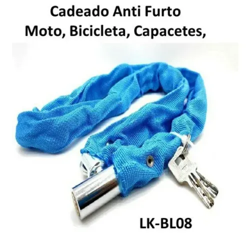 Trava Cadeado para Moto Bloqueio Por Cabo de Aço