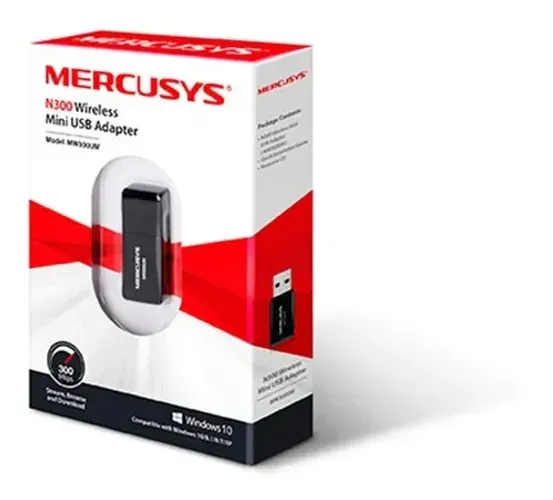 Adaptador Wi-Fi USB Mercusys N300 300Mbps - WZetta