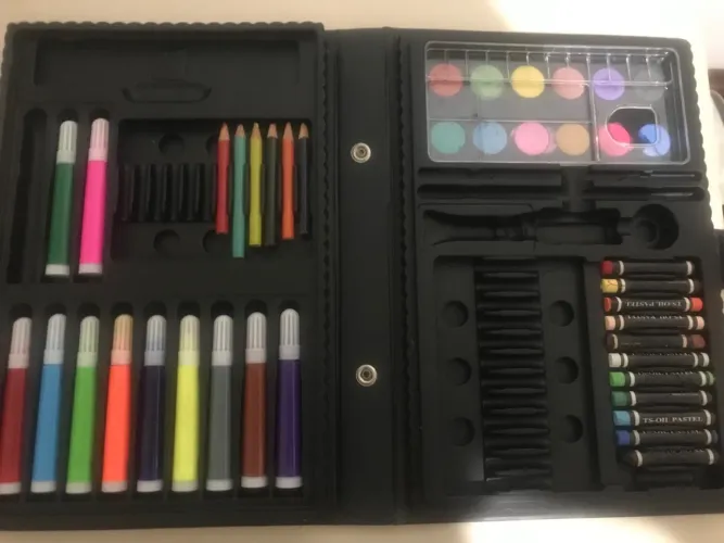 Estojo Grande - Canetas - Lápis - Aquarela - Crayon