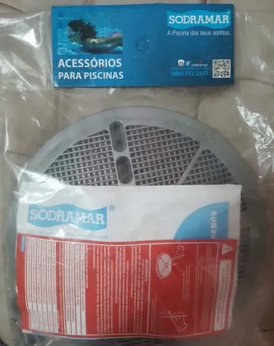 Tampa Sodramar P/Dreno Piscina(cor prata)NOVO - F.S.B. 