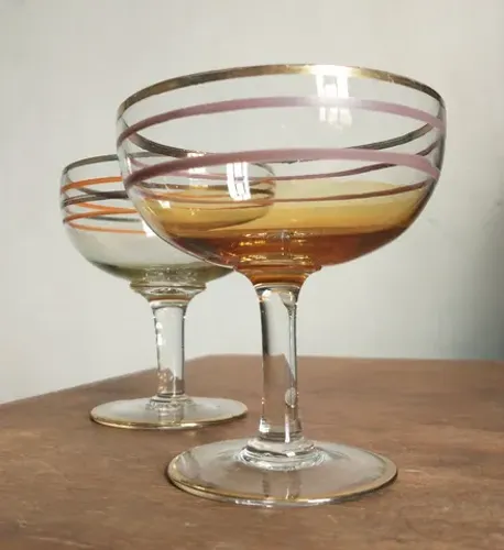 Par Taças Vintage Champanhe Raridade