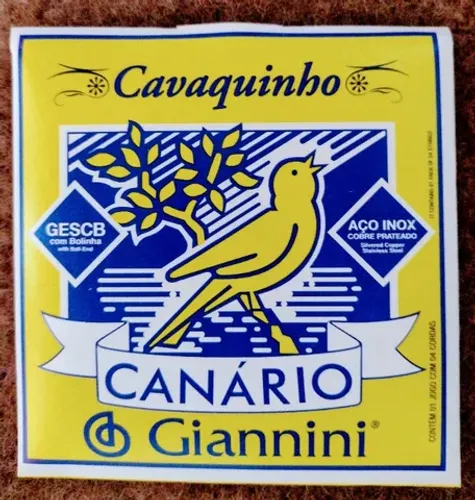 Jogo Canário Cavaquinho- Encordoamento Giannini Canário