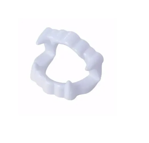 Dentadura De Plastico Branco C/4pçs 6151