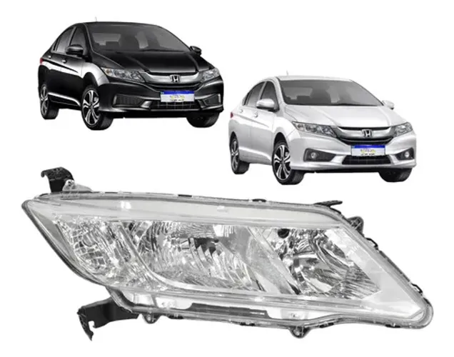 Farol Honda City 2015 2016 2017 Cromado Novo Lado Direito