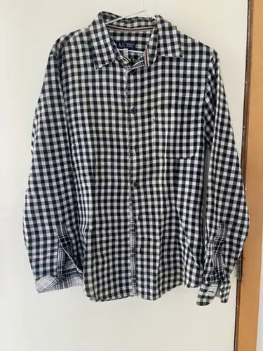 Camisa armani jeans P (cabe no M) preto e branco quadrado origina.l