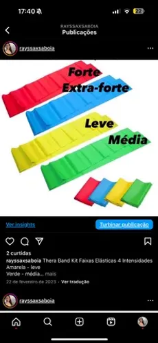 Thera Band Kit Faixas Elásticas 4 Intensidades