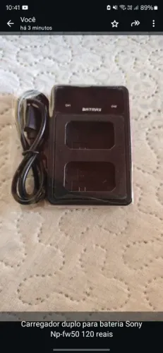 Carregador duplo para bateria Sony NP-FW50