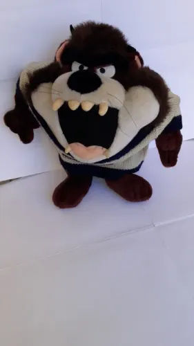 Boneco Pelúcia Monstro Taz Looney Tunes - 35 Cm Seminovo