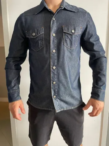 Camisa Jeans Masculina Dooping tam M