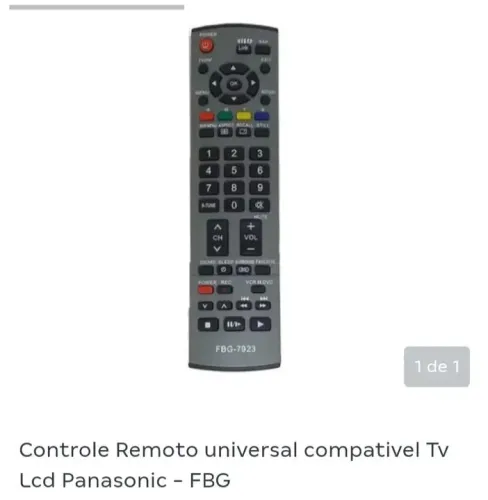 Controle remoto similar Panasonic LCD