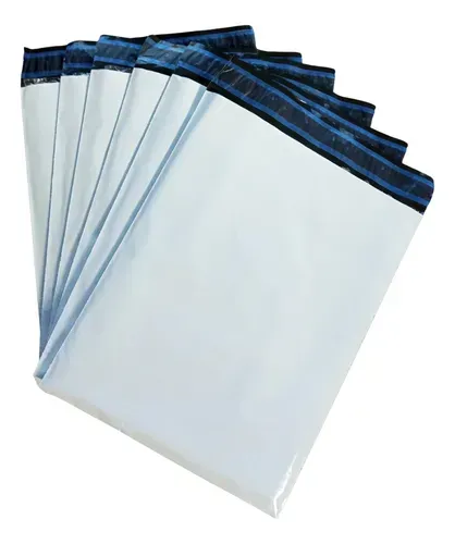 Envelope Plástico com Bolha Branco 50 unidades 19x25cm