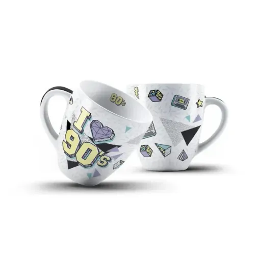 Caneca de Porcelana I Love 90s de 440ml da Uphome Multilaser
