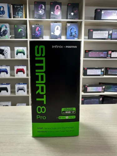 Infinix Smart 8 Pro 256gb/4gbRAM Preto - Até 12x sem juros, Loja Física