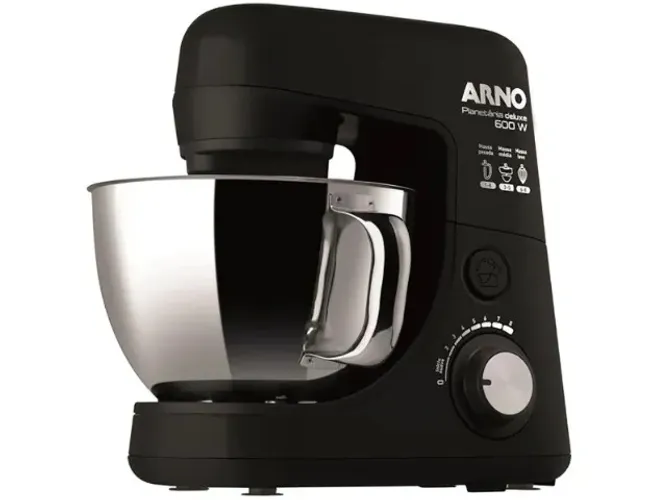 Batedeira Planetária Arno Deluxe Sx71, Tigela INOX, 600W, 8 vel. - 110V (NOVO)