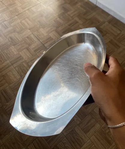 Bandeja de servir em aço inox