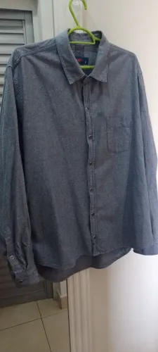Camisa de manga comprida cinza Tam G Já higienizada