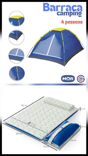 Barraca + colchão casal NOVOS