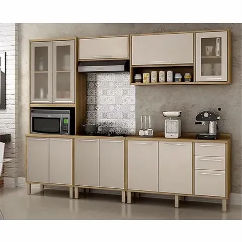 Cozinha Completa Paris com balcão p/ cooktop - Entrega e montagem Grátis p/ Fortaleza