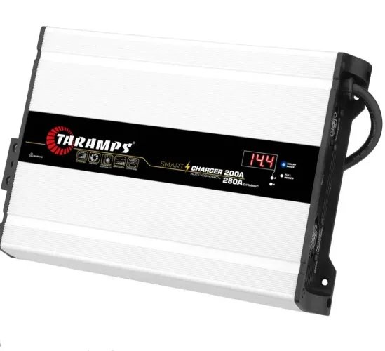 Fonte Taramps 12v 200A carregador de bateria para som automotivo 