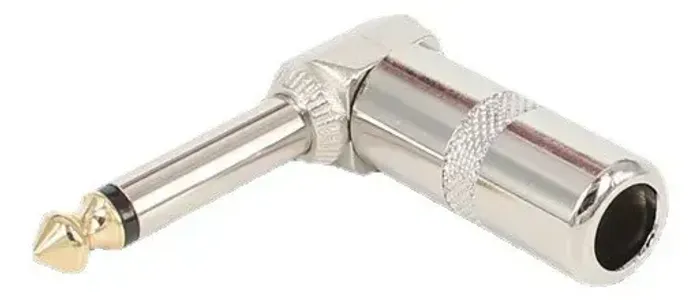 PLUG P10 MONO 90 DE METAL PROFISSIONAL - NIQUEL