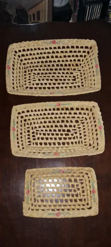 Conjunto de Cestas Decorativas Artesanais