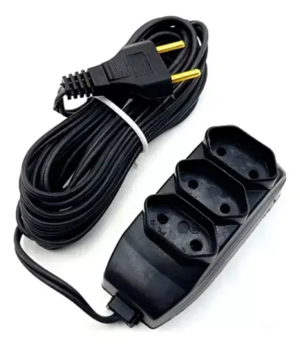 Extensão Elétrica com 3 Tomadas Filtro De Linha