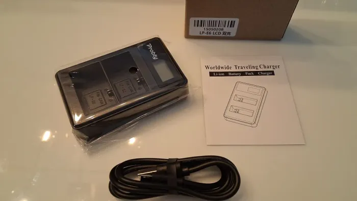 Carregador de Bateria LP-E6 LCD Probty