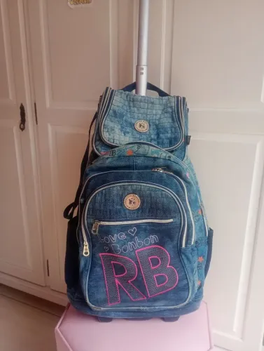 Bolsa escolar Rebecca Bonbon Jeans azul