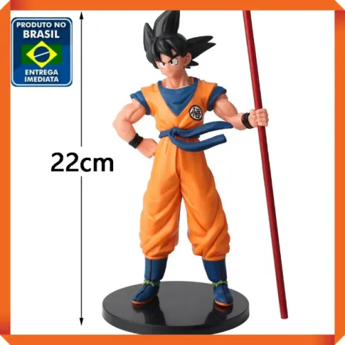 Boneco Goku 22cm Dragon ball Action figure 100% NOVO