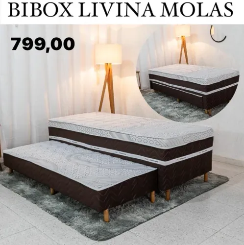 Cama Box com Cama Auxiliar de molas ensacadas - ENTREGA HOJE !!!