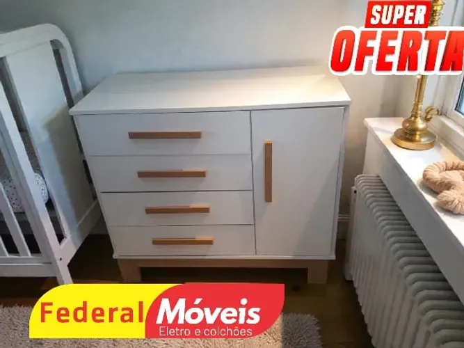 Cômoda 4 Gavetas 1 Porta