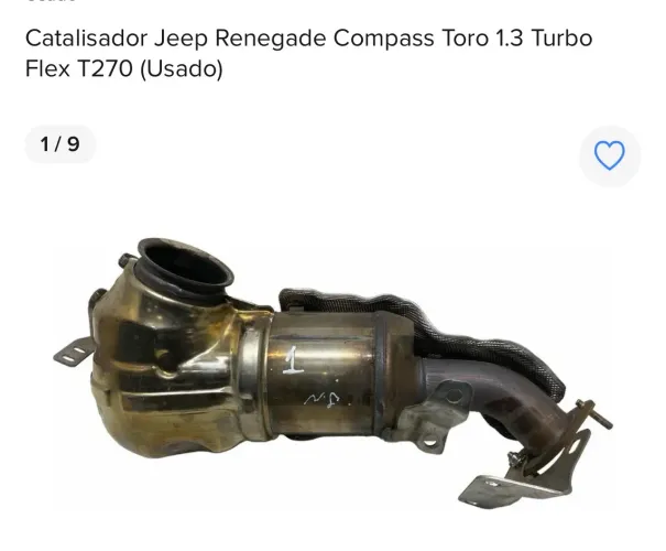 Catalisador Jeep Renegade Compass Toro 1.3 Turbo Flex T270