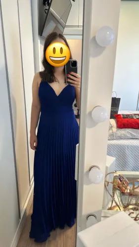 Vestido de festa plissado