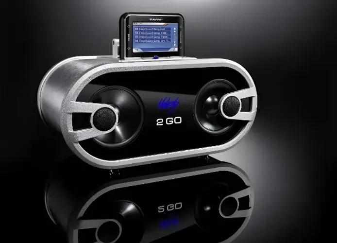 Speaker E Subwoofer Portátil Blaupunkt Velocity 2 Go Germany Prateado