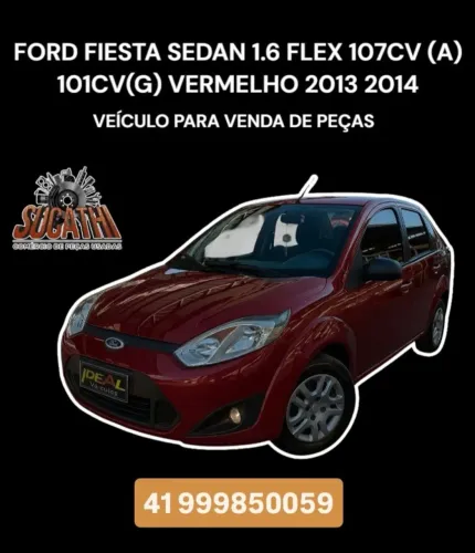 Ford Fiesta Sedan 1.6 Flex 107Cv (A) 101Cv (G) Vermelho 2013 2014