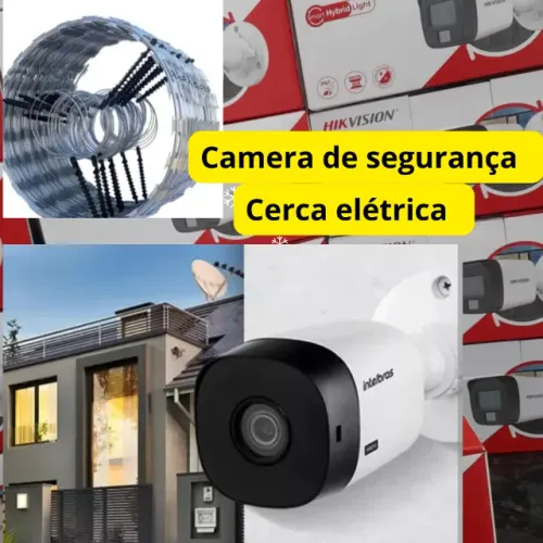 Câmera de segurança, cerca elétrica, alarme , interfone