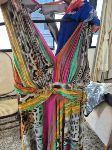 Vestido de festa estampado 