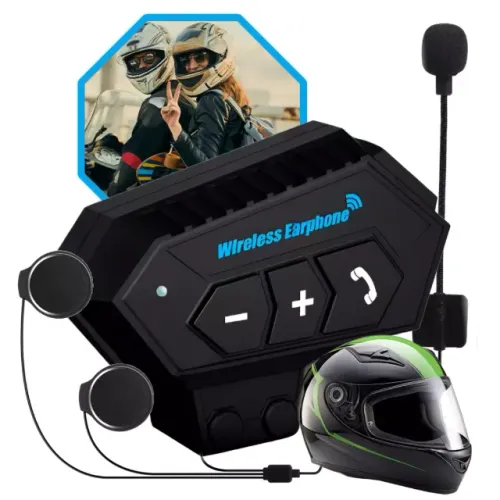 Fone e Microfone Bluetooth para Capacete Motoboy KA-709