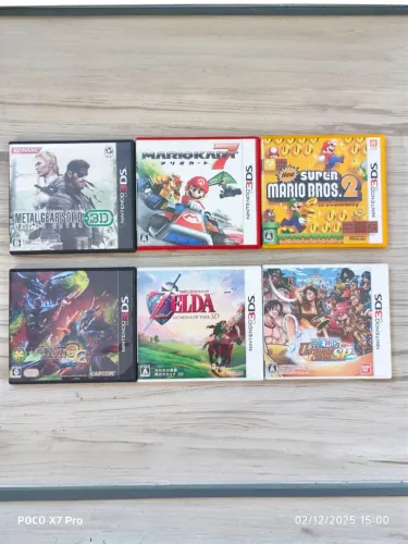 6 Jogos Nintendo 3DS Japonês completos 