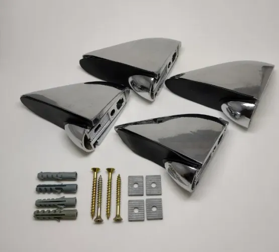 Kit com 4 suportes tucano prateleira de vidro