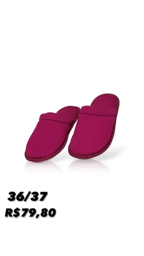 Pantufas Rosa - Tamanho 36/37