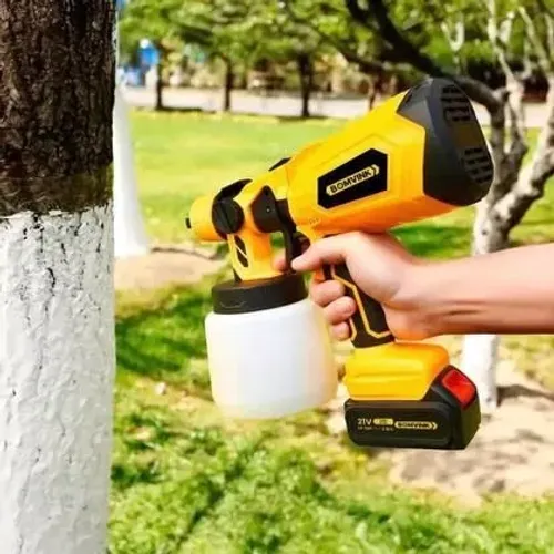 Pistola de Pintura 2 Baterias 21v Elétrica Sem Fio Portátil BomVink BOM-9770 an1