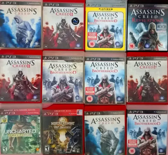 Lote de jogos PS3 - Assassin's Creed, Uncharted, Mortal Kombat