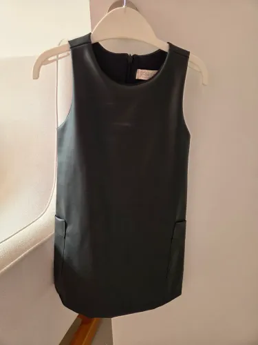 Vestido Preto Couro - 3 anos