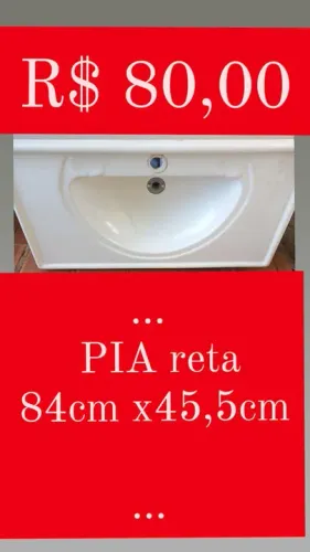 Pia para banheiro/ Lavabo/ Lavatório