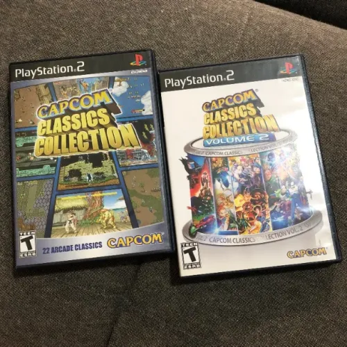 Lote 2 Jogos Capcom Classics Collection Volume 1 + 2 / Playstation 2 PS2 Videogame