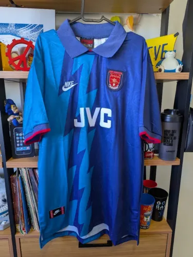 camisa arsenal (reserva) - nike - 1995 - tamanho 2xl retro na etiqueta