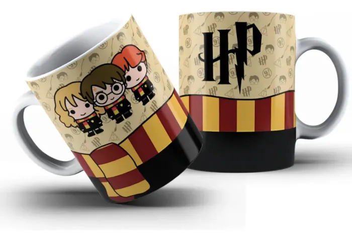 Caneca Harry Potter - Trio de Ouro