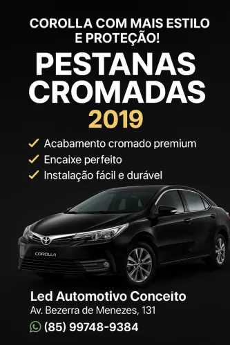 Pestanas Cromadas Corolla 2018 2019