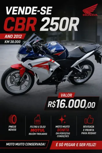 CBR 250 R vendo ou troco por outra
